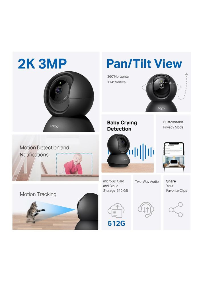 IPкамера видеонаблюдения Tapo C211 3 МП TP-Link (309575293)