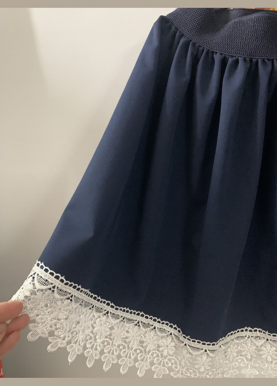 Спідничка для дівчинки синя з мереживом No Brand (318529684)