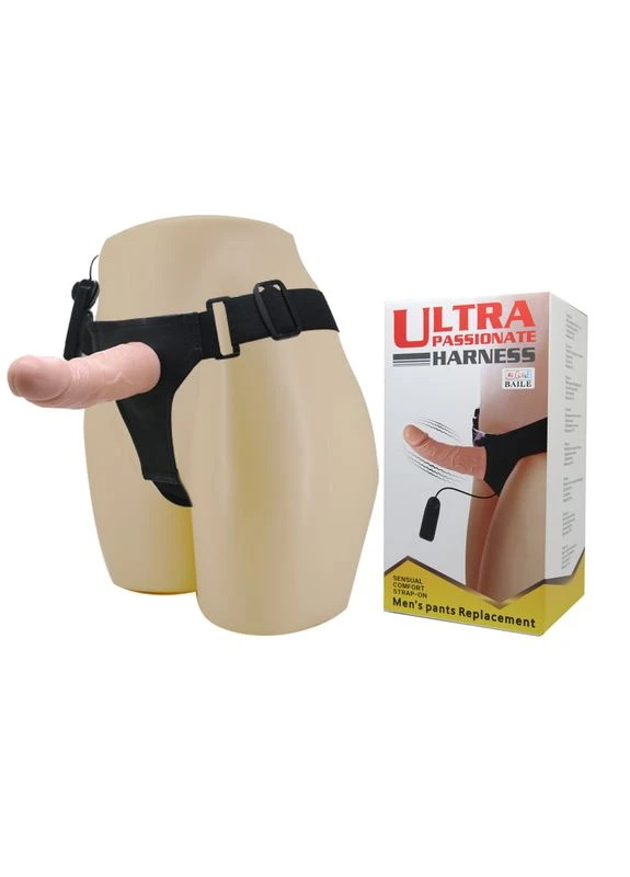 Женский страпон Ultra Passionate Harness Flesh Vibrating LyBaile (402316352)