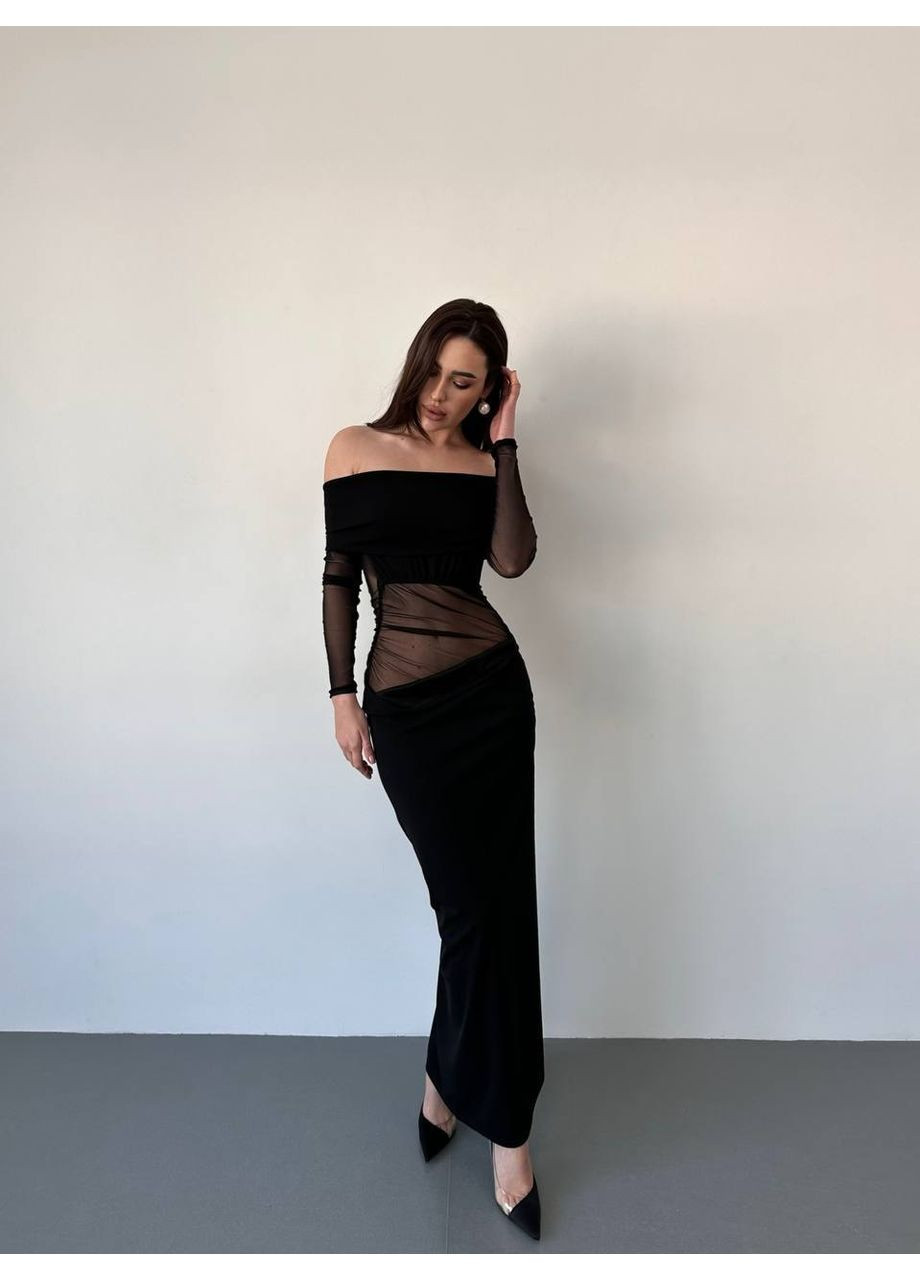 Чорна святковий сукня Vione однотонна