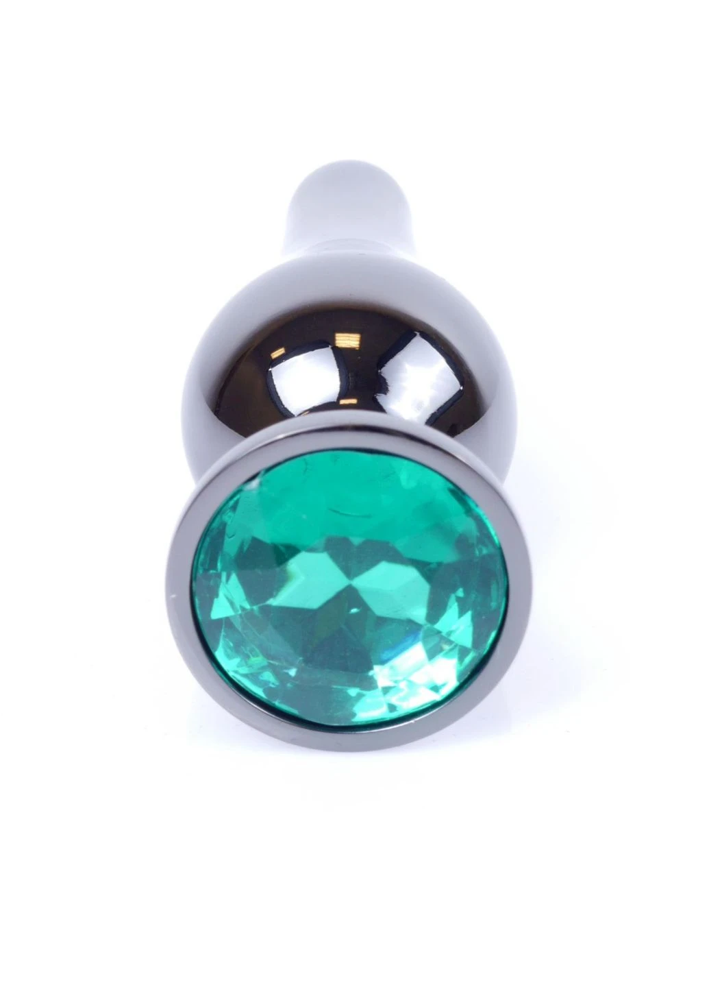 Анальная пробка Jewellery Dark Silver BUTT PLUG- Green BOYS of TOYS (395803817)