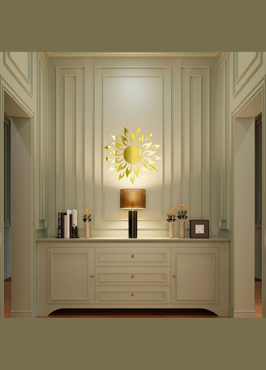 Дзеркальний декор акриловий самоклеючий золото, 27шт (D) SW-00002503 Sticker Wall (370441569)