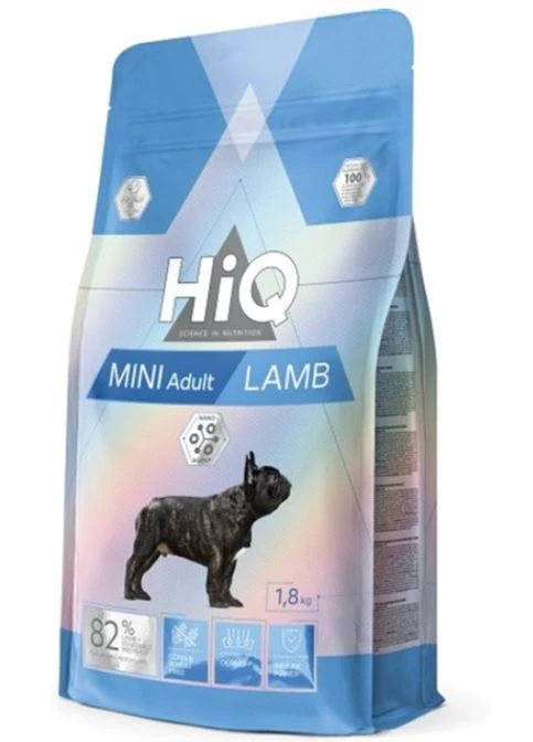 Сухой корм с ягненком для взрослых собак малых пород Mini Adult Lamb 1.8 кг (HIQ46393) HIQ (359701901)