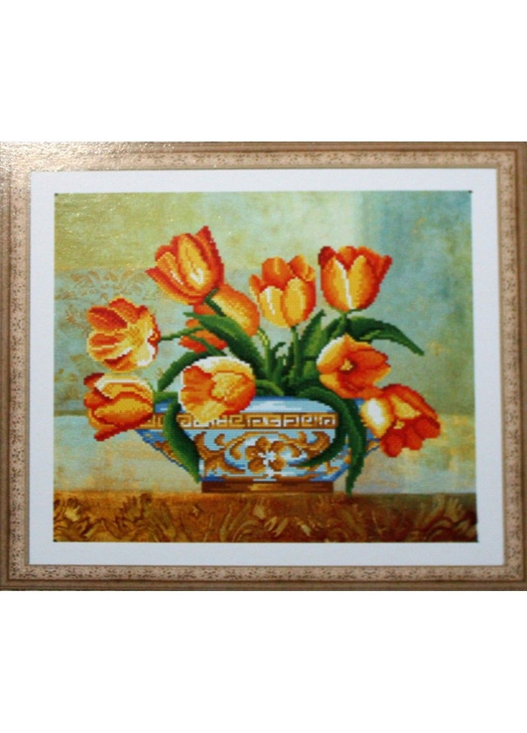 Набор Алмазная мозаика вышивка Тюльпаны в вазе Красные тюльпаны символ любви и страсти полная 5d 50х40 см No Brand (332207973)