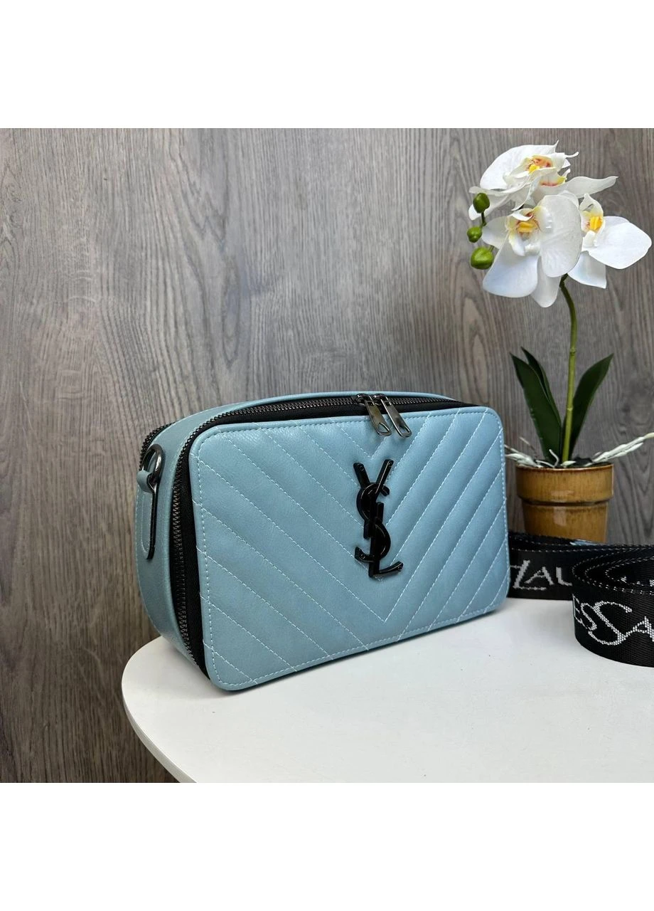 Якісна жіноча міні сумочка клатч YSL чорна екошкіра, стильна сумка на плече No Brand (393665176)