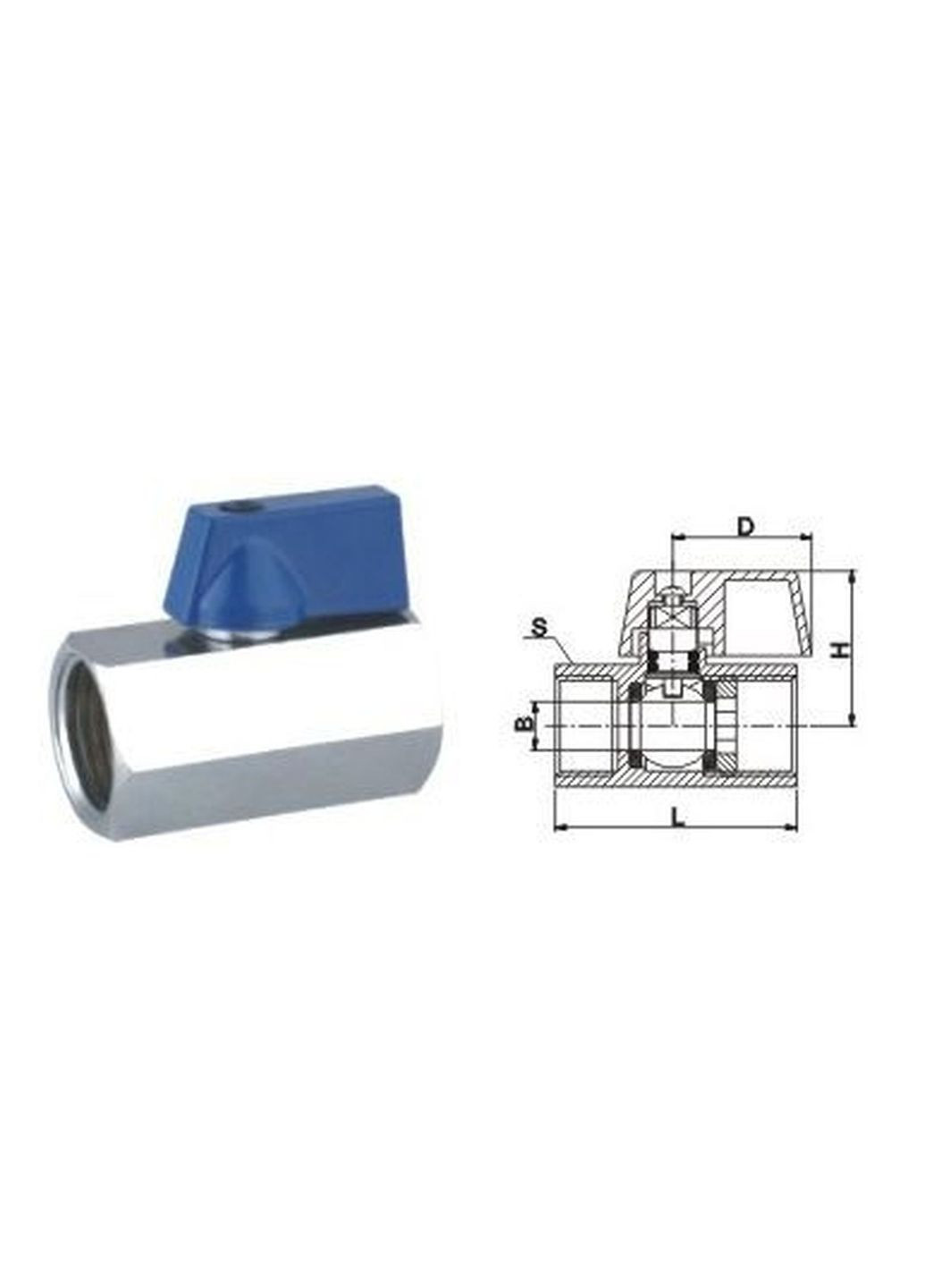 Кран кульовий міні 1/2″ ВВ NV-3024 (2шт. в упак.) Solomon (335426008)