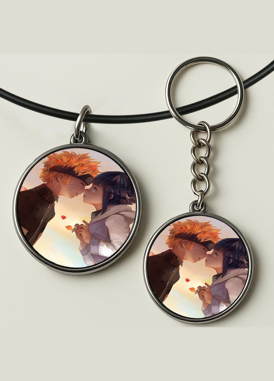 Набор подвеска (кулон) и брелок Аниме Наруто #09 (подарочный набор) No Brand (332633767)