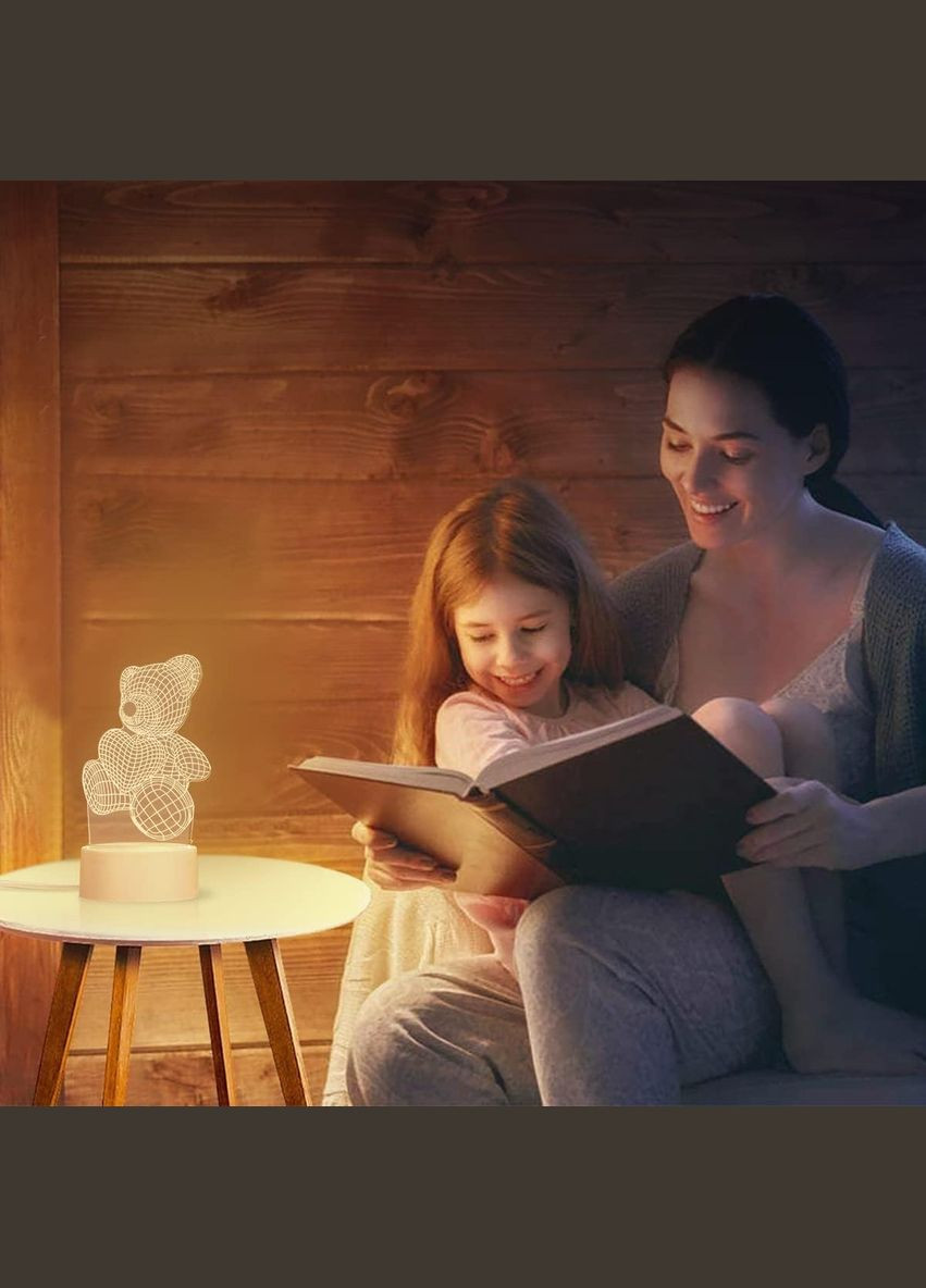 3-D Нічник SN-16 з Ведмедиком, White VHG (334305114)