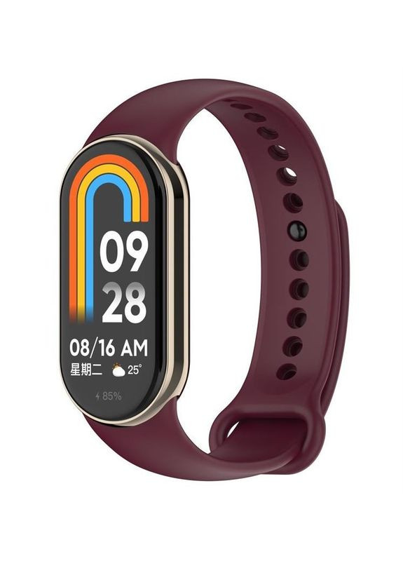 Силіконовий ремінець для Xiaomi Mi Smart Band 8 Burgundy Red (709378) BeCover (368679924)