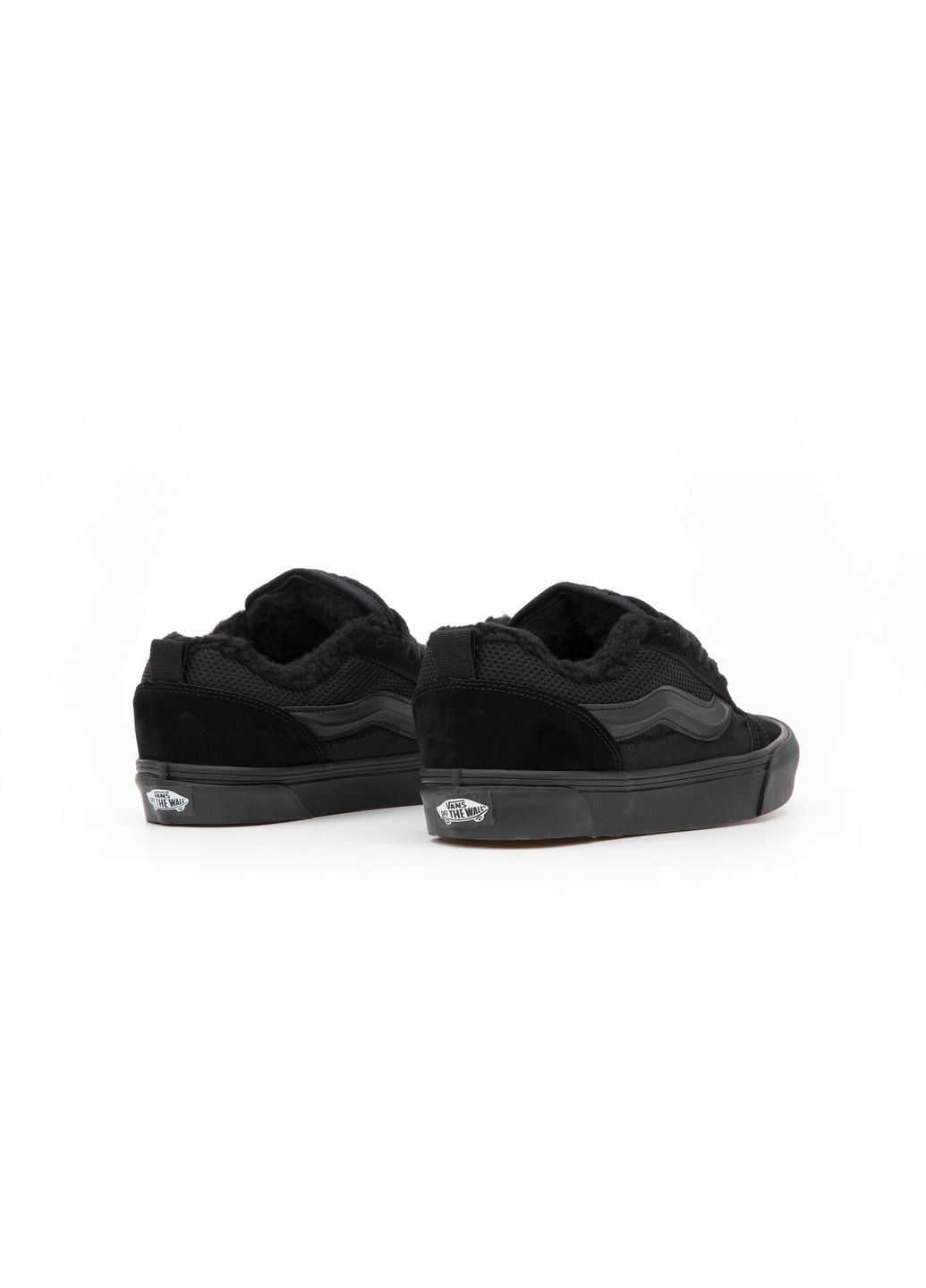 Кросівки зимові жіночі і чоловічі Vans KNU Skool winter black fur | Ванс КНУ чорні з хутром No Brand чорні зими (311225813)