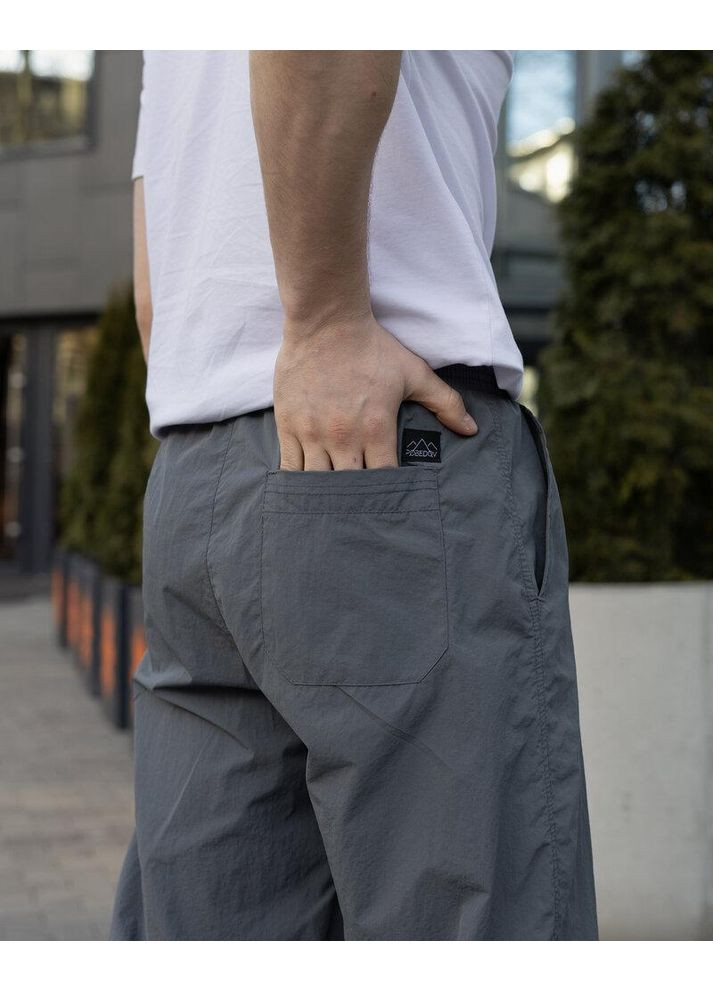 Чоловічі демісезонні штани Джоггери темно-сірі плащівка No Brand (354792703)