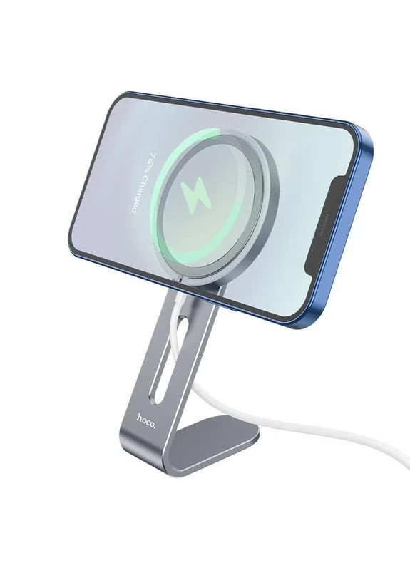 Держатель настольный для беспроводного зарядного устройства MagSafe PH44 Grey (PH44G) Hoco (332975639)