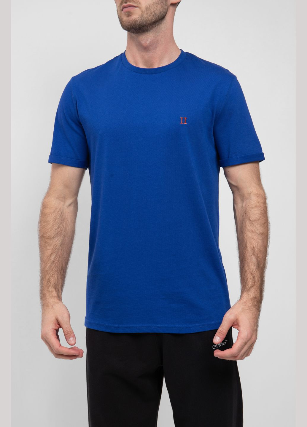 Синяя синяя хлопковая футболка Les Deux