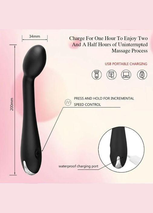 Вібратор-масажер точки "G" 12 режимів вібрації No Brand (339864695)