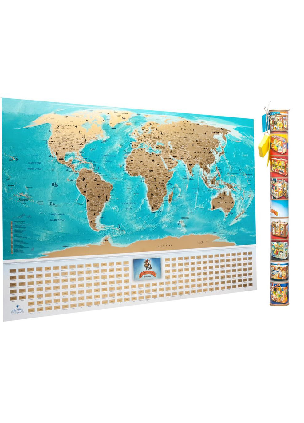 Cкретч карта мира My Map Flags edition RUS My Gift (371786324)