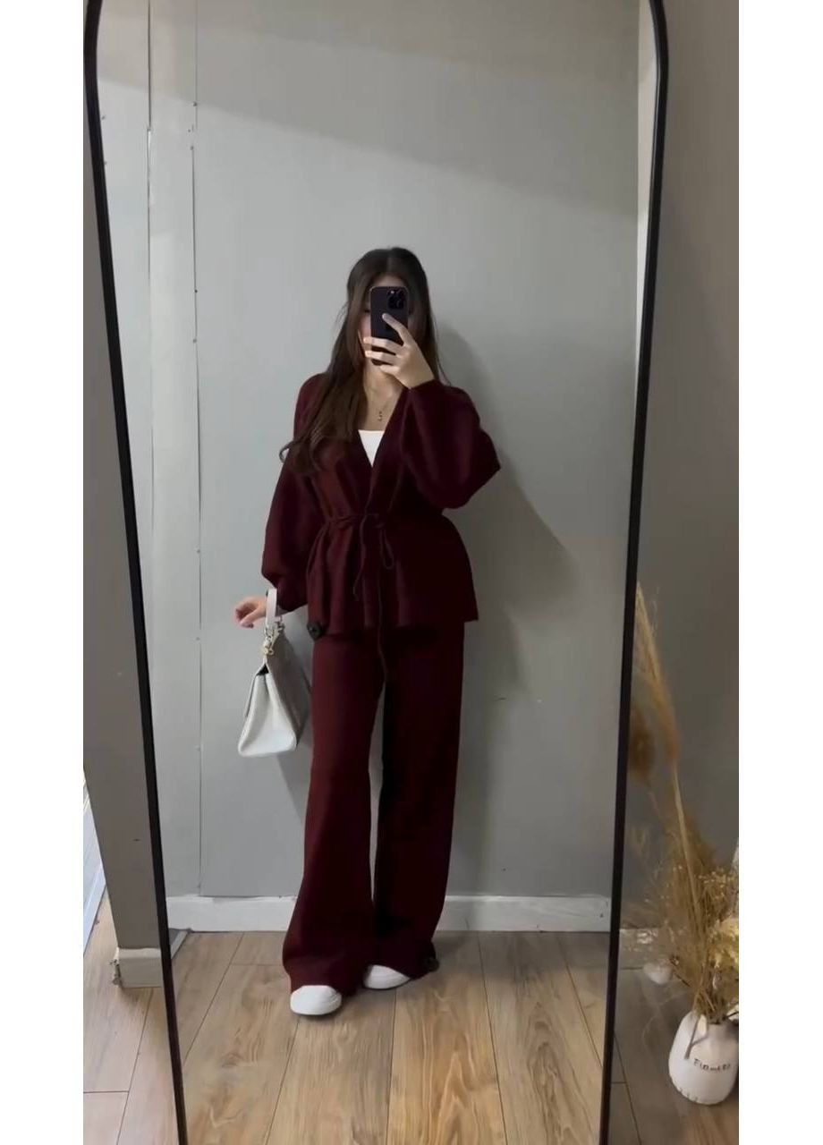 Костюм Ангора рубчик кофта/кардиган та штани Україна (364653097)