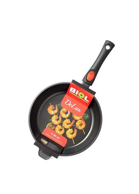 Сковорода з антипригарним покриттям і знімною ручкою DeLux 26 см (2617P) Biol (334714295)