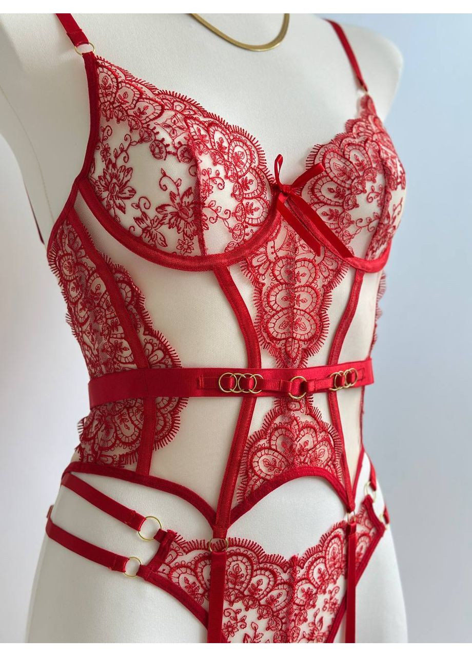 Красный демисезонный невероятно женский комплект Vakko