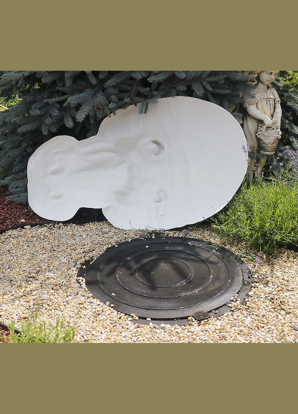 Кришка на люк Бегемот 120*79*28 см (ССП00011г Крем) Гранд Презент (293970271)