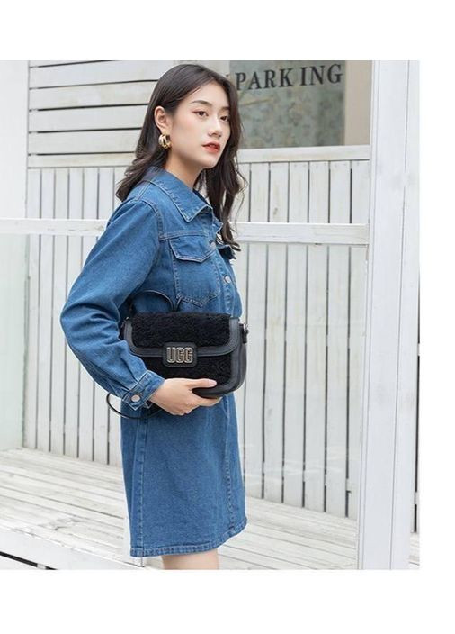 Стильна сумка УГГ чорна сумка, стильна сумочка UGG (366890472)