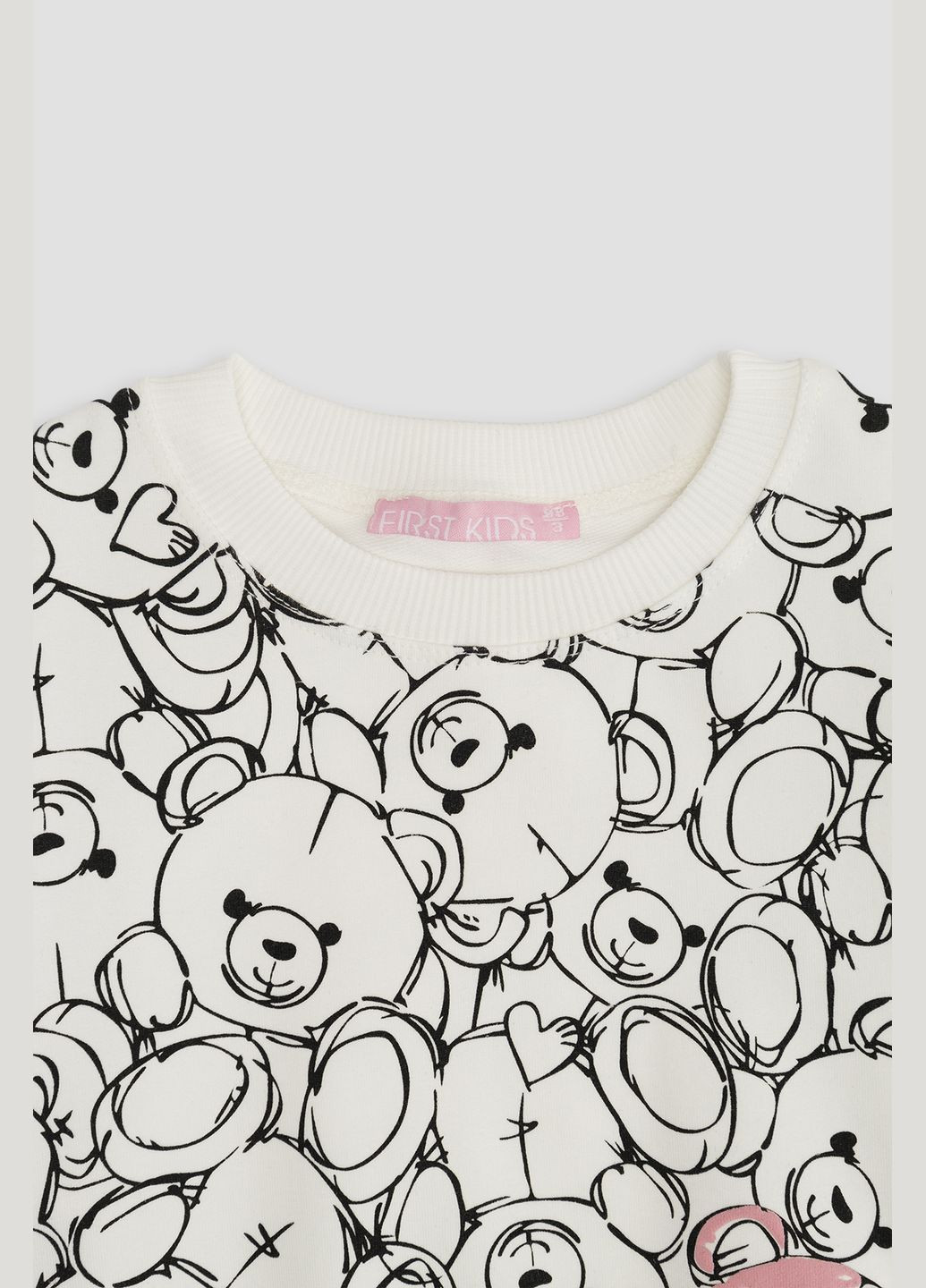 First Kids світшот для дівчинки колір молочний cb-00259658 молочний футер