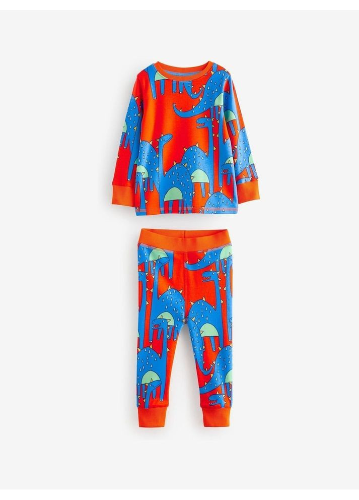 Червона всесезон піжама з динозаврами реглан + брюки Next Trend