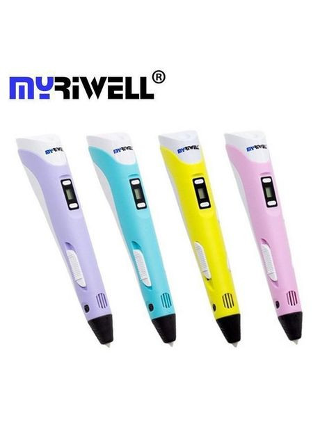 3D ручка RP100B с набором Эко-пластика 25 цветов 125 метров Фиолетовая MyRiwell (364507494)