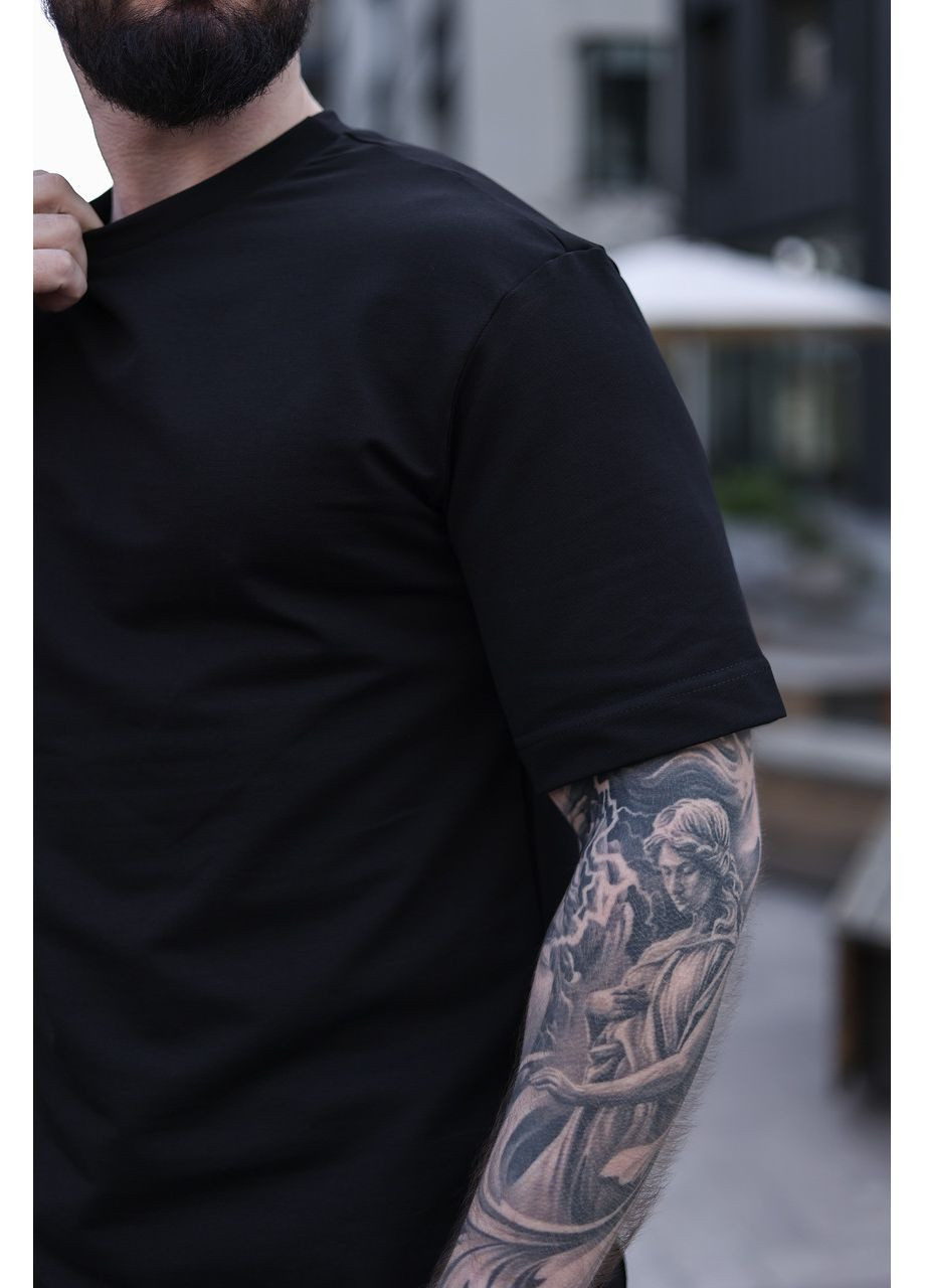 Черный летний мужской хлопковый качественный комплект на лето, шорты и футболка для тренировок отдыха с шортами Intruder