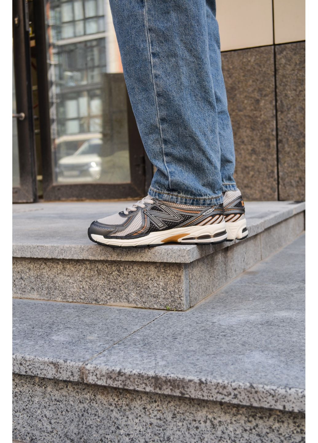 Серые демисезонные кроссовки мужские new balance 860 v2 grey нью беланс 860 No Brand