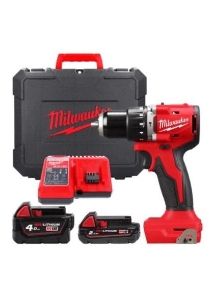Шурупокрут-дриль акумуляторний М18 BLPDRC-422С 18В 1х2А·год 1х4А·год 60Нм 500·1700об·хв ЗП M12-18C кейс 1.5кг Milwaukee (360397646)