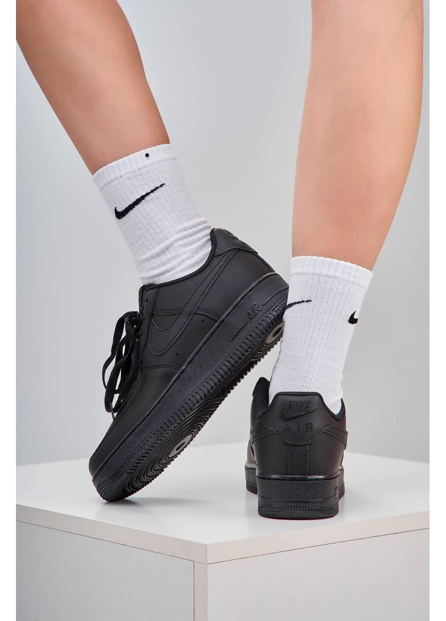 Кроссовки женские Nike Air Force 1 Low 07 Premium Black CW2288 Найк Аір Форс 1 чёрные демисезоны (366196991)