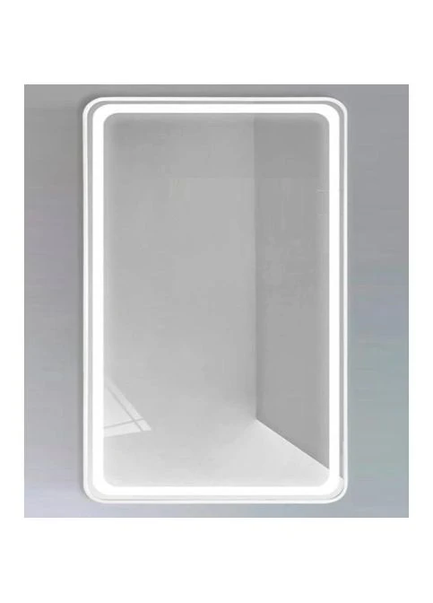 Дзеркало LED DE-M0065D Silver 65смх80см сенсорне включення + підігрів+ годинник/темп Dusel (374676325)
