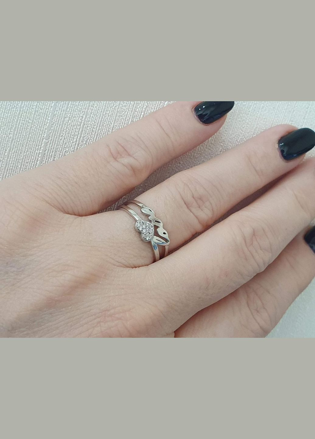 Серебряное кольцо с фианитами. 1216/1Р-CZ AGNI (323136354)