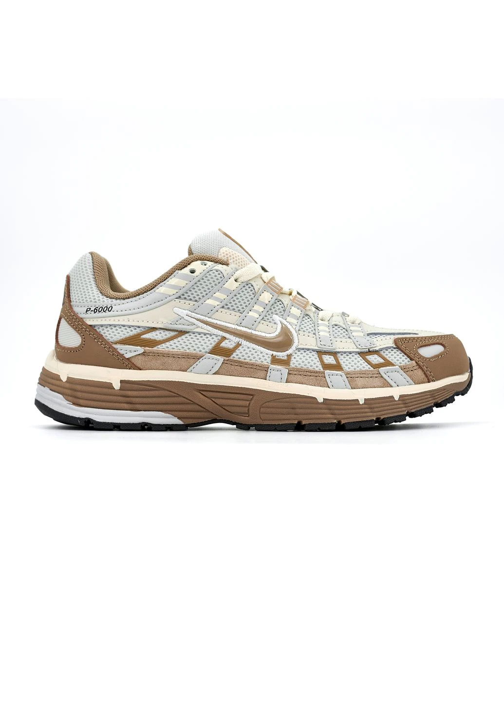 Белые демисезонные кроссовки мужские nike p-6000 beige / white найк п-6000 No Brand