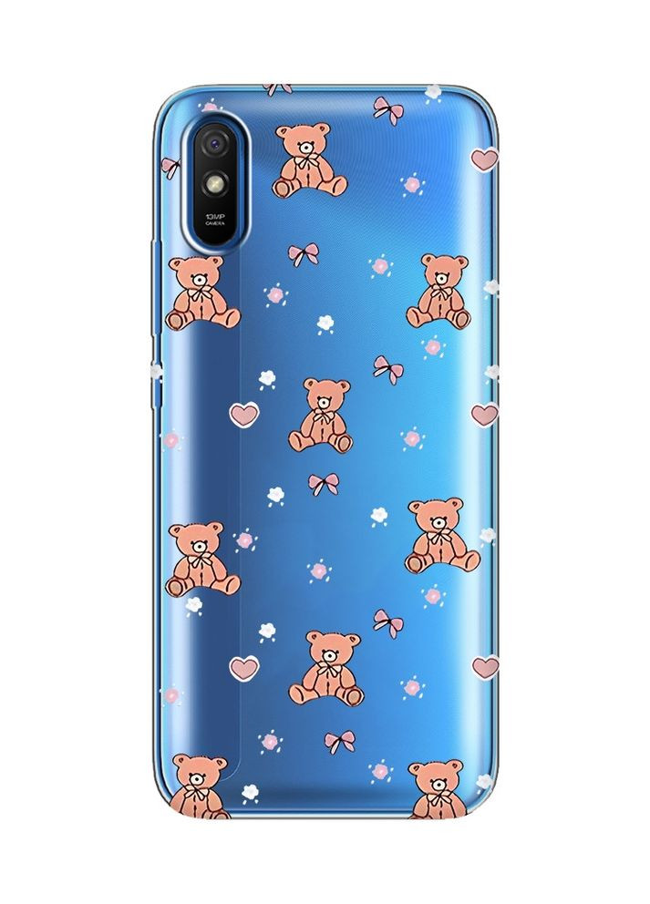 Прозорий чохол на Xiaomi Redmi 9A Медвежата (принт 418) Creative (361113266)