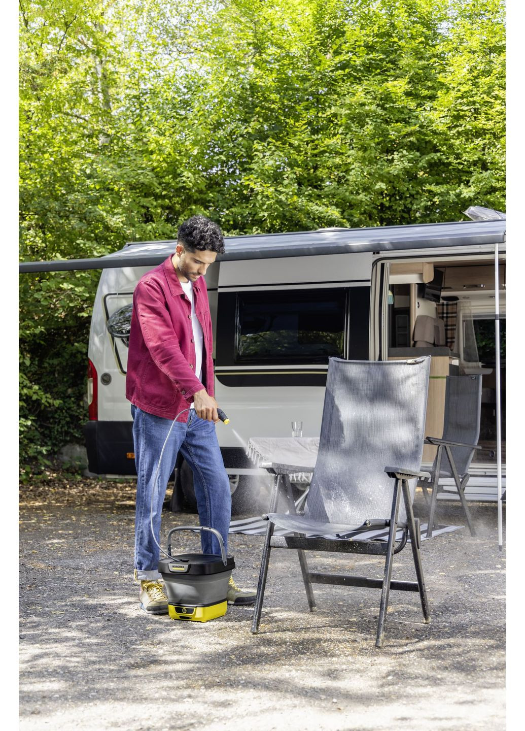 Мінімійка низького тиску акумуляторна OC 3 Foldable, 120л/рік, шланг 1.8м, бак для води 8л, вага 2.2кг, USB-C KARCHER (360397852)