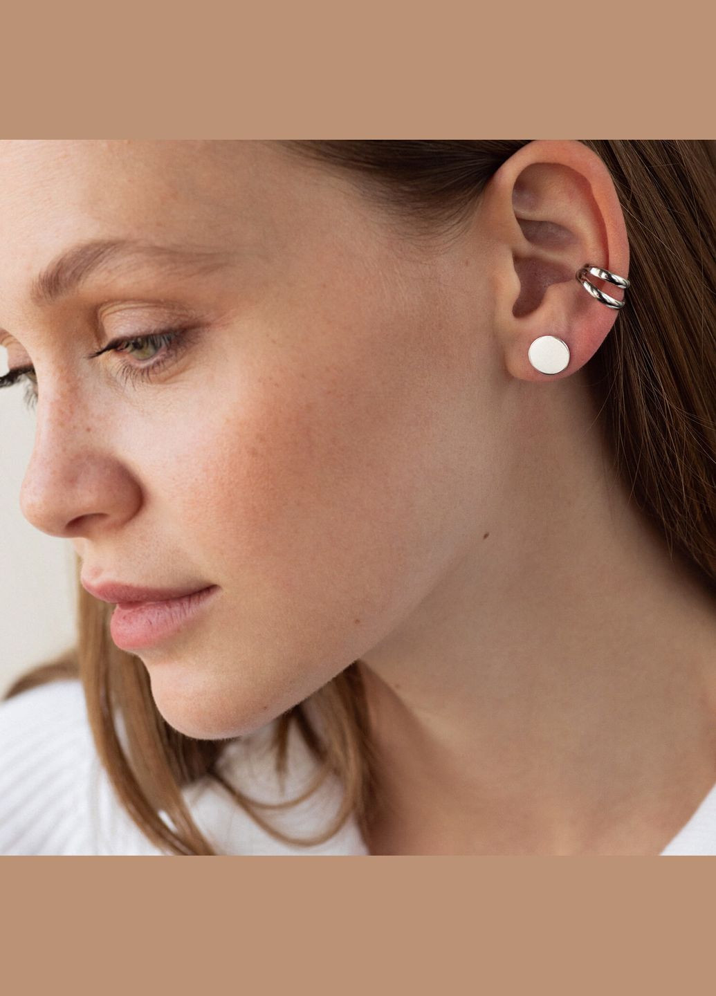 Серебряные серьги-пусеты Маленькие монетки (блестящие) 122867 Oniks (264022849)