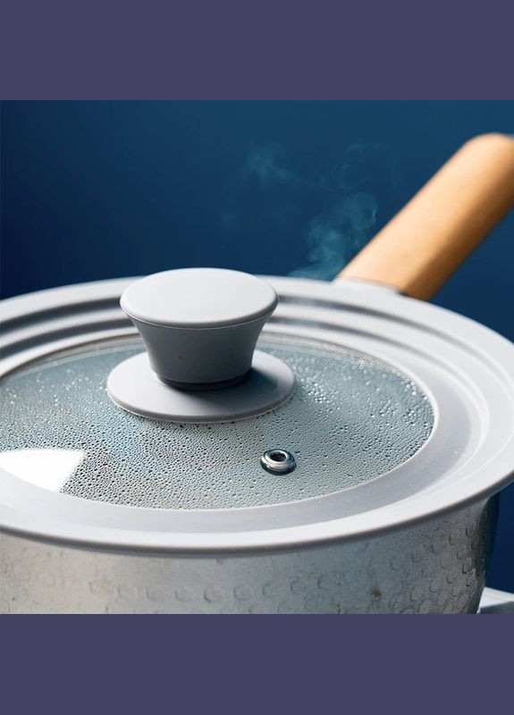 Універсальна скляна кришка 24/26/28 см Біж, багаторозмірна кришка Ringel (304422042)