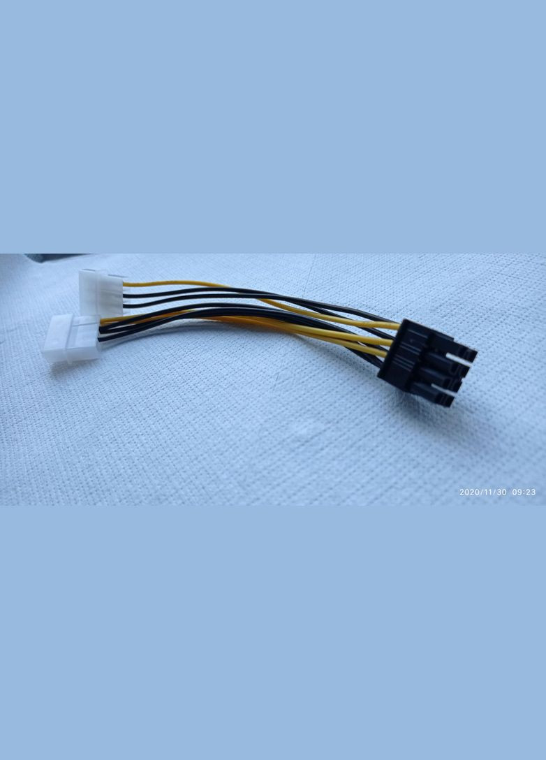 Перехідник живлення відеокарт PciE 8 Pin — 2 Molex кабель адаптер Grand (280916172)