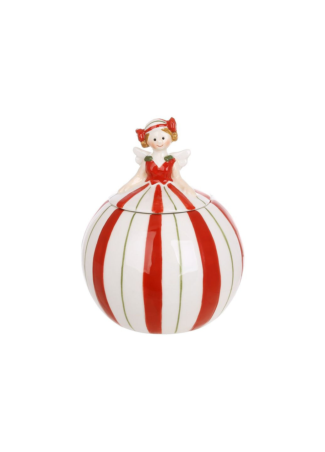 Банка керамическая Ангел, 290 мл, цвет – белый с красным. No Brand (337309380)