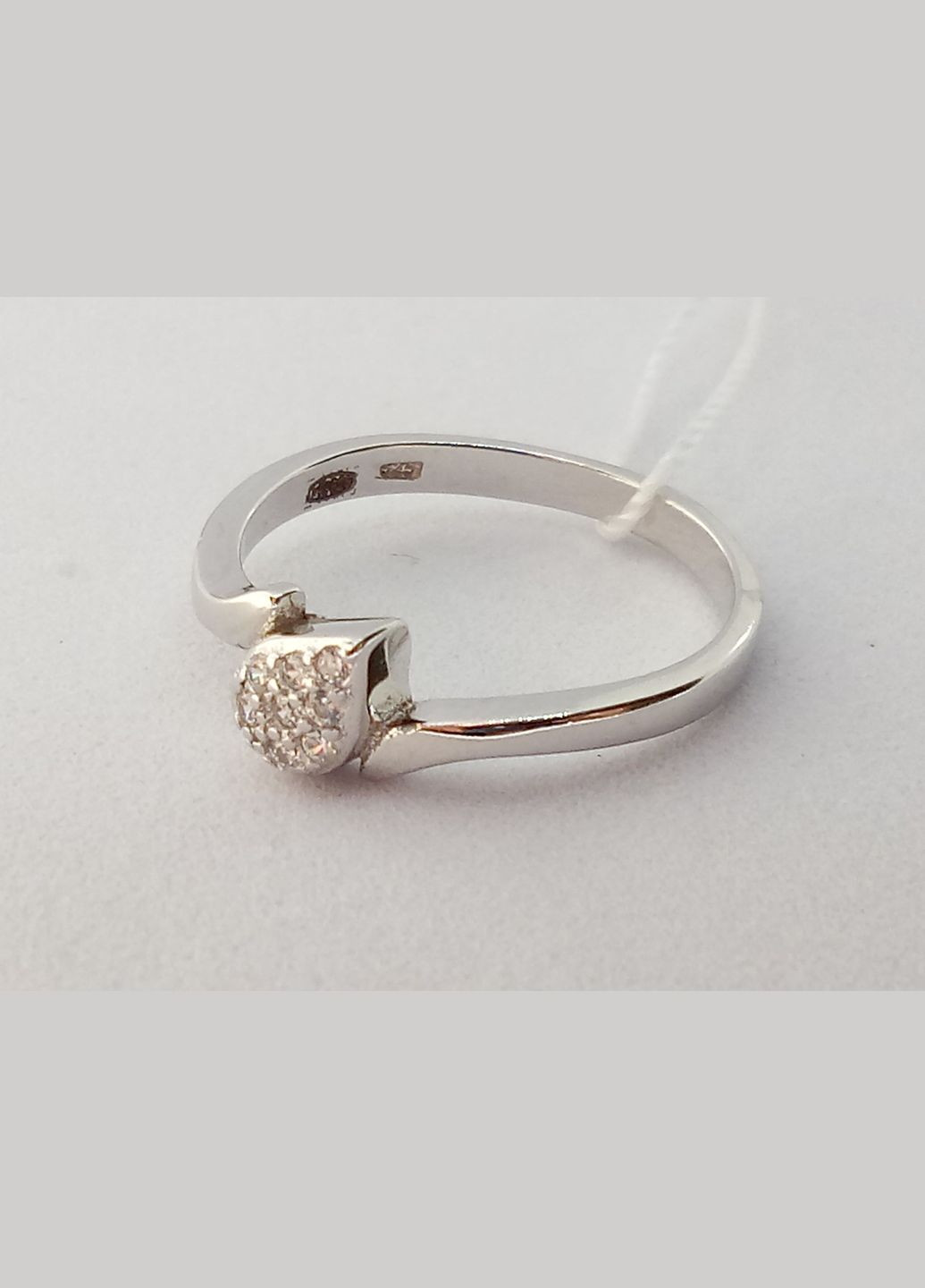 Срібне кільце з фіанітами. 1551771 Аметист-В (296594964)