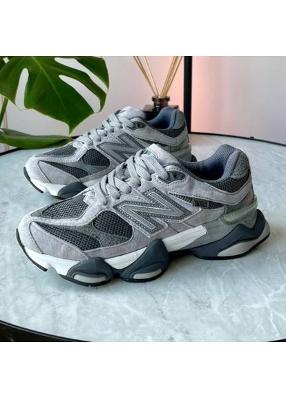 Темно-сірі Осінні кросівки чоловічі і жіночі new balance 9060 x joe freshgoods dark gray | нью беланс 9060 темно-сірі No Brand