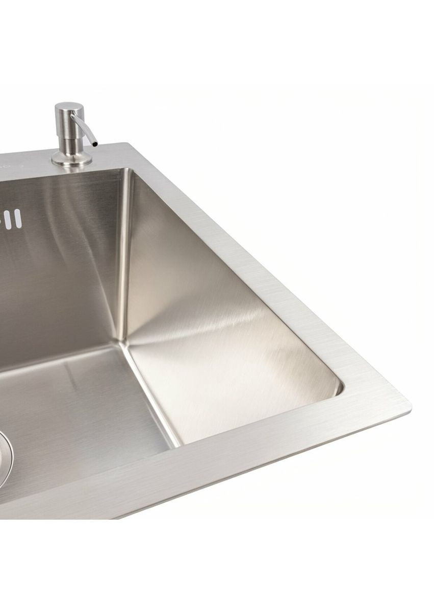 Кухонная мойка 50*45 нержавейка Handmade (сифон круглый, 3,0/0,8) Valeso (336936423)