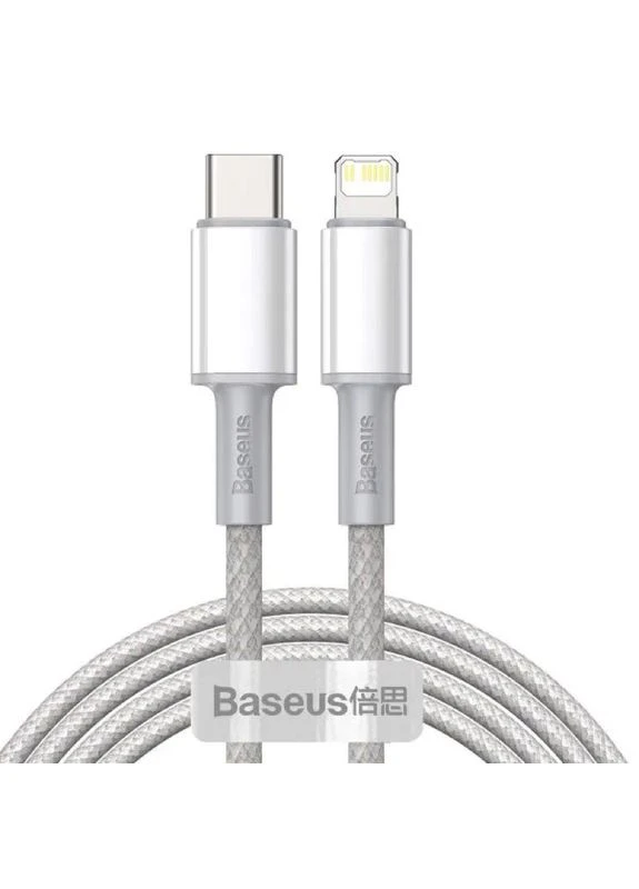 Кабель High Density Braided Fast Charging Data Cable Type-C to iP PD 20W 2м Белый Baseus (388777450)