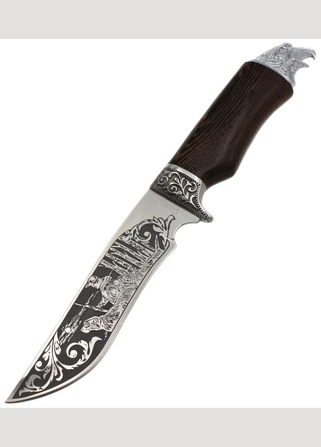 Нож охотничий туристический Сокол FB 1528 в чехле с деревянной ручкой Columbia (346597125)