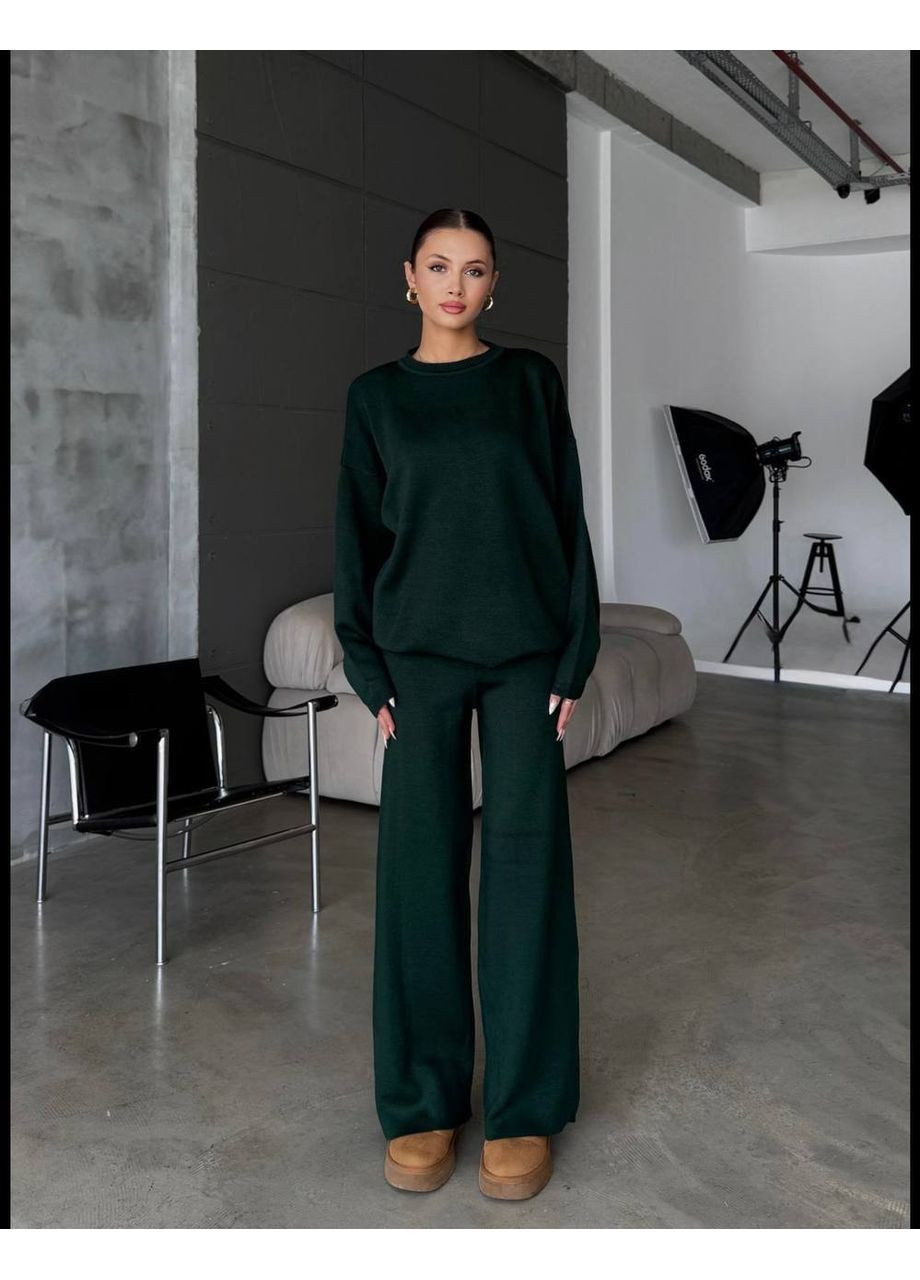 Кашемировый зеленый костюм двойка,очень мягенький No Brand 742-3 (362568403)