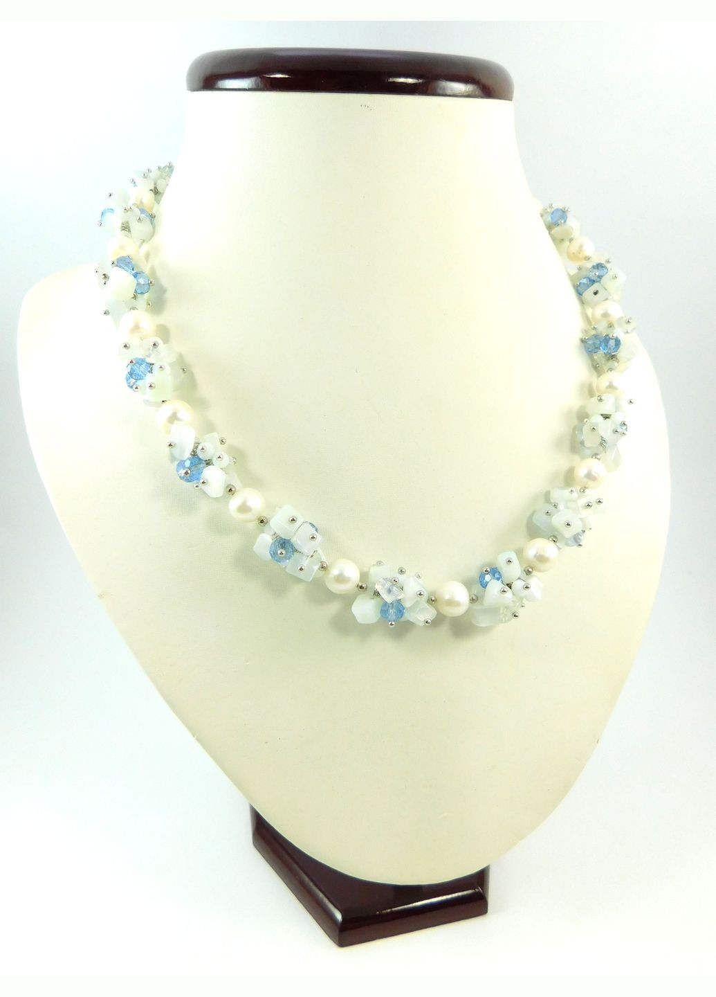 Эксклюзивное ожерелье "Голубая роса" Жемчуг Fursa fashion (322315955)