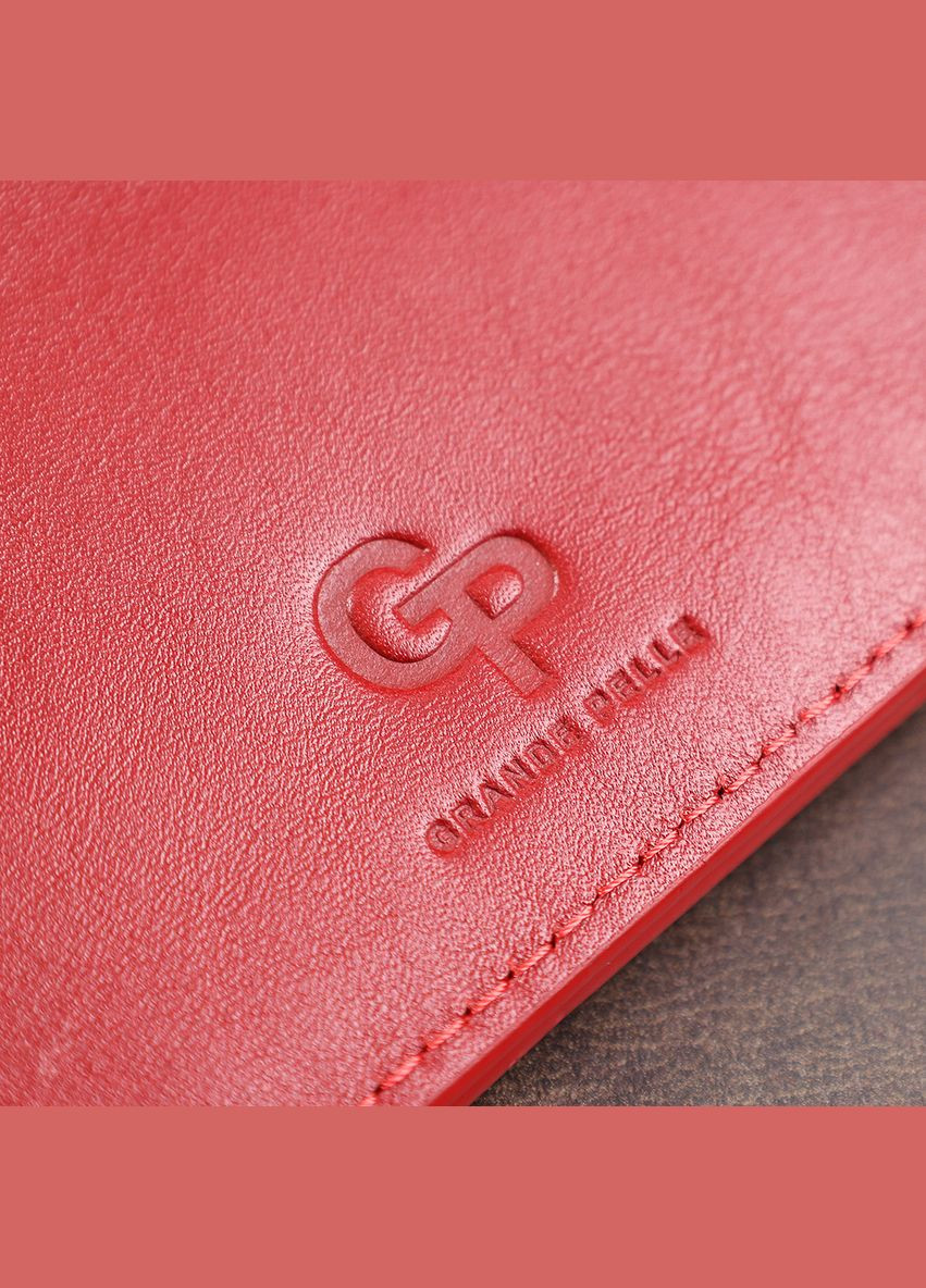 Жіночий гаманець із натуральної шкіри з монетницею 11550 Червоний Grande Pelle (306882092)