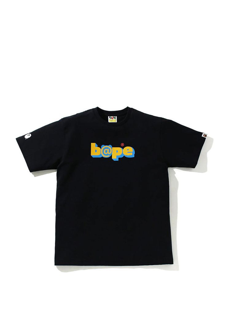 Футболка чёрная Bape A Bathing Ape x Medicom Toy Camo Bear Black Tee Unisex (356677666)