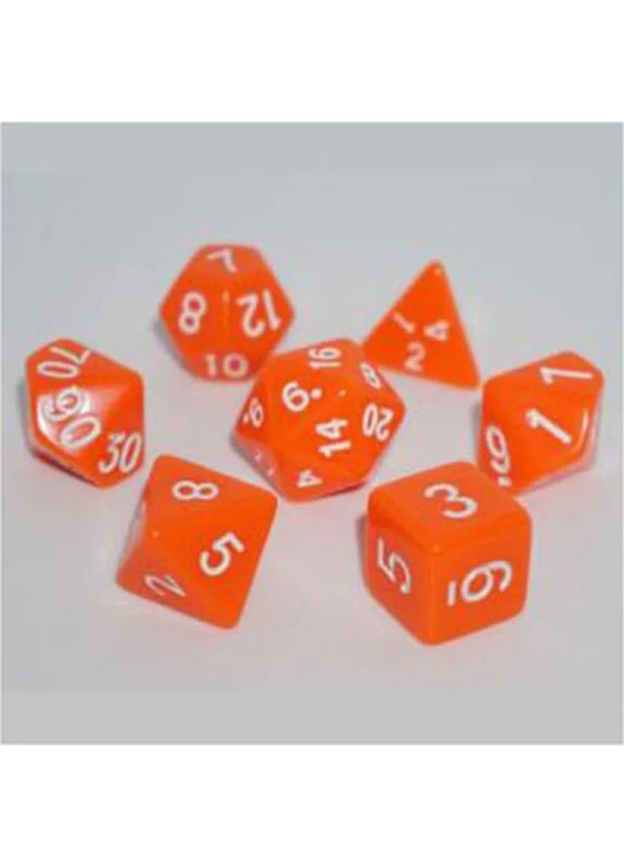 Набір кубиків для настільних ігор Opaque 7 Dice Set - Orange (7 шт.) (g7dopaq03) Games7Days (396947225)